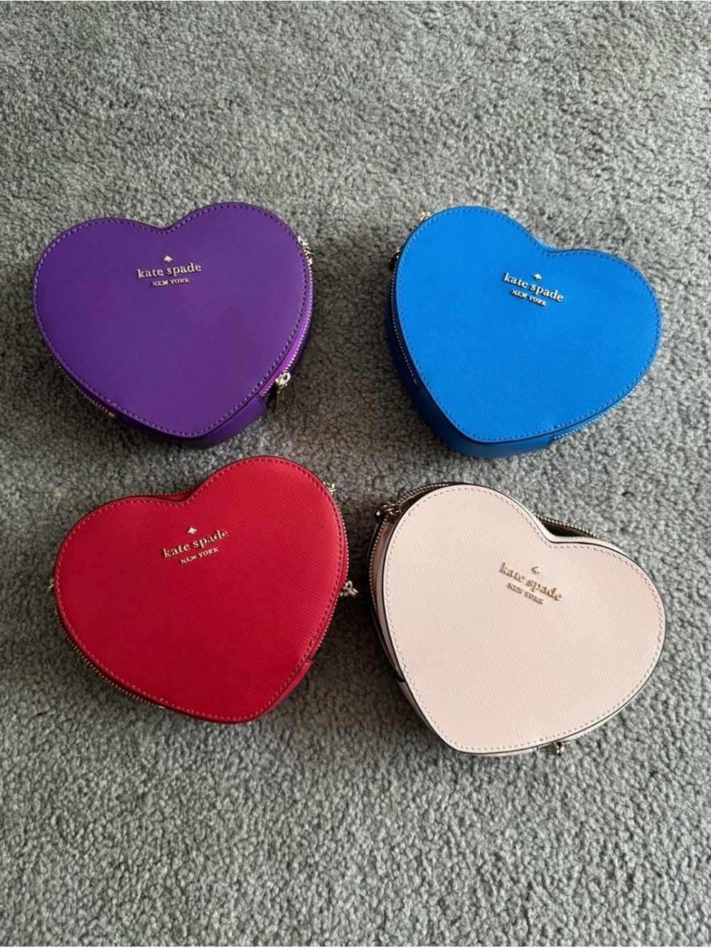 kate spade Heart Mini Crossbody Bag - Red, Purple, Blue, Blush